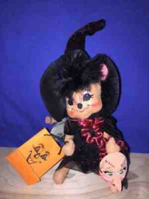HALLOWEEN Gemmy WITCH Trick or Treat Elvira Mask ANNALEE Mouse Doll 6" â?¬ 2006 â¤ï¸