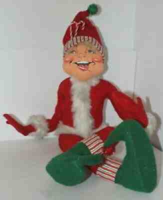 HUGE! 30 INCH 2006 ANNALEE CANDYSTRIPE CHRISTMAS ELF