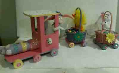 Annalee Easter train bunny rabbit chick 2008 era plush