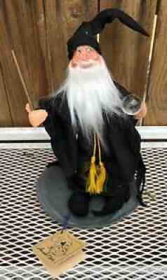 NET 10â? Annalee Doll Merlin the Wizard Wand & Crystal Ball 1989 Halloween Plush