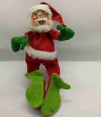 Vintage 1962 ANNALEE MOBILITEE Santa Claus 8" Hand painted face Christmas doll
