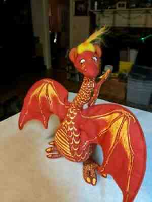 Annalee Orange and Red FireÂ  DragonÂ  2005 Winged Doll 13 inches TallÂ 