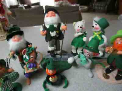Annalee Lot of 9 St Patricks Dolls