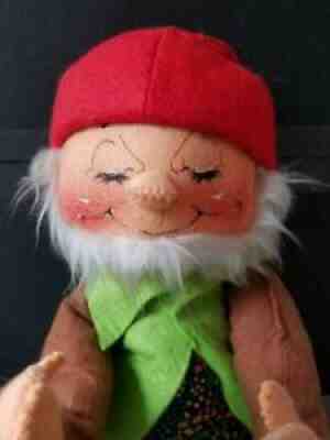 Vintage ANNALEE Mobilitee Bearded Christmas Elf Gnome - Tagged 1979