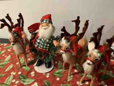 ANNALEE NORTHWOODS SANTA & Reindeer