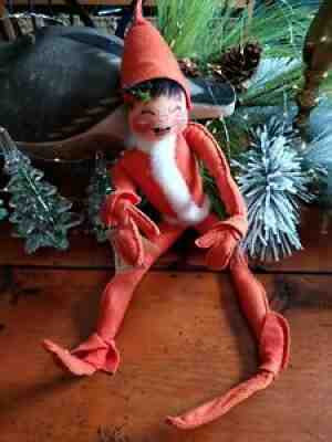 Large Vintage ANNALEE'88 Pixie/Elf Christmas Doll Poseable Mobilitee 1954