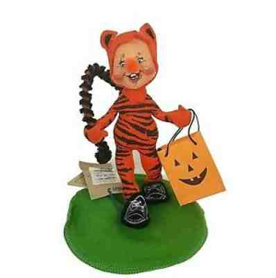 Annalee 1998 Halloween 7" Tiger Kid Trick or Treat Vtg