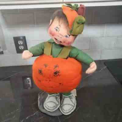 Large 20" Annalee Pumpkin Kid Halloween Trick or Treat with Tags