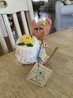 Annalee Dolls 6" Brown Girl Mouse "Birthday Cake for You" Code 2026