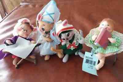 4 Annalee dolls Thanksgiving Maid Marion Ironing Day Summer Solitude With Tags