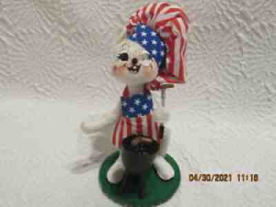 ANNALEE DOLLS 2008 5" PATRIOTIC BBQ PICNIC DAD MOUSE MINT