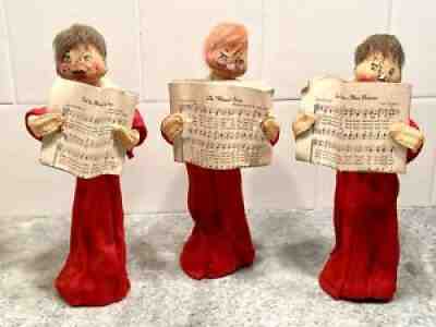 Annalee 3 10â? Christmas Choir Boy Dolls Rare! Vintage from 1967-69 era M22-67