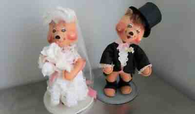 Annalee Dolls 12" Bride & Groom Tuxedo Vintage '91