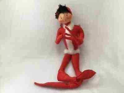 Vintage 1954 Mobilitee Annalee Red 24â? Elf~Posable ~Made in the USA