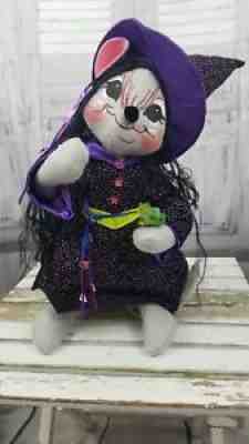 Annalee magician frog mouse large 17" sorcerer witch Halloween spell glitter