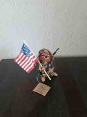 1991 Annalee Military Soldier Mouse Doll Army Marine American Flag #9931 New