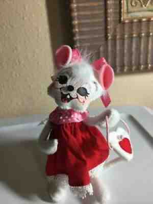 ANNALEE DOLLS 2016 6" VALENTINEð SWEETHEART GIRL MOUSE WITH PURSE new no tag