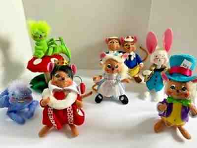 7 Annalee Doll Storybook Mice set of Alice Wonderland 2006 Macy's Exclusive