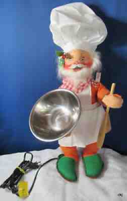 Annaalee Mobilitee Doll 1988 U.S.A Vtg Chef Electric 18" Tall Stir Spoon in Bowl