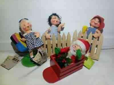 Annalee Dolls Lot Teachers Pet Lemonade Santa Kisses READ Description