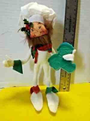 Annalee Mobilitee 1998 ELF with Cookie Cutter & Chef Hat DOLL FIGURE