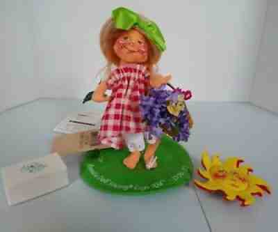 Anna Lee Little Mae Flowers Logo Kid Girl Doll Holding Flower Basket
