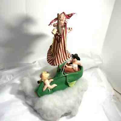 VTG ANNALEE WiNKEN BLiNKEN & NOD PIRATE Ship 1996 12" Mast BOAT Elf Shoe