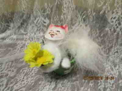 ANNALEE DOLLS 2017 EASTER 4" GARDEN KITTY CAT IN FLOWER POT NEW WITH TAGS
