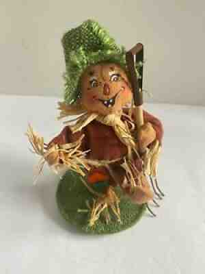 Annalee 5" doll Scarecrow holding a Pitchfork 2002