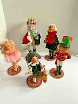 Set of 5 Annalee Dolls Nutcracker Collection 2005 Macy's Exclusive