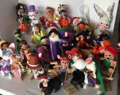LOT 34 Annalee Christmas Halloween Easter Thanksgiving Misc.Doll Collection