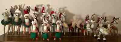Annalee Christmas Deer, Moose, Caribou Dolls Lot of 18 in Great Condition