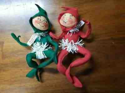 2 Annalee Mobilitee Dolls From 1961