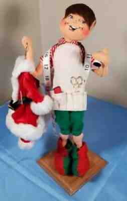 "Santa's Tailor Elf" 14â? Standing Christmas Annalee Doll sewing suit w/tag 2002