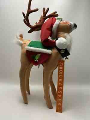 2009 Annalee HUGE 33â? Tall Felt Christmas Reindeer Collectable Anna Lee