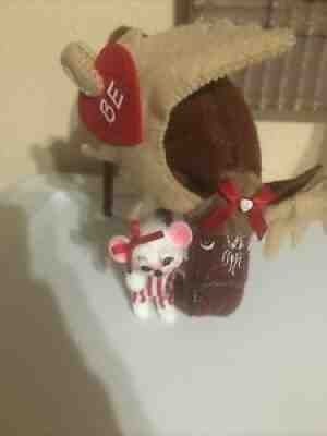 Brand New W/tags Annalee â??Be Mineâ? Moose And Mouse Valentines Love Figure 2019
