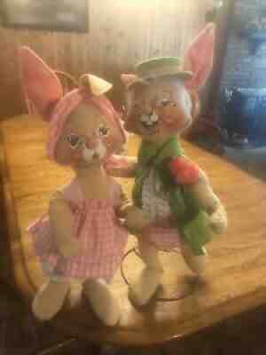 Annalee Doll Mobilitee 20â? Large Rabbit Vintage Bunny Easter Male Female Spring