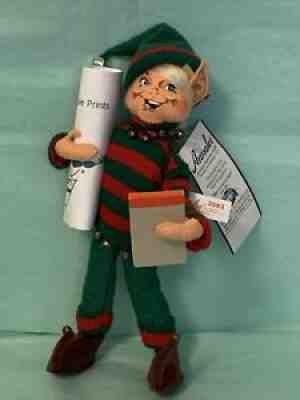RARE Annalee 9" Foreman Elf 735303 Christmas Annalee
