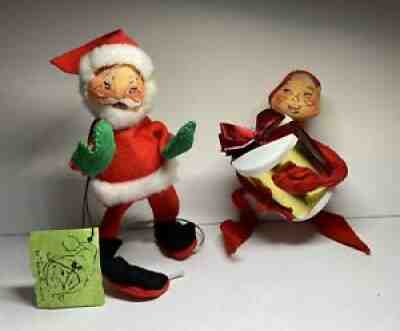 Annalee Dolls, Annalee Mobilitee Dolls, 1966 Anna Lee Doll, Santa Claus, Elf