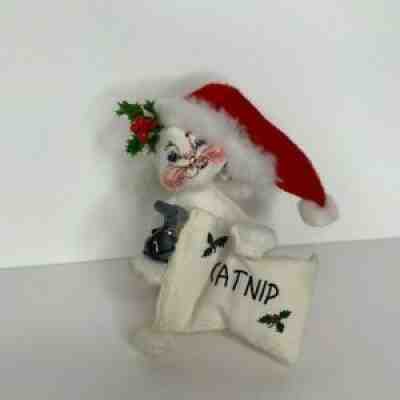 Annalee 6" Doll Mouse with catnip and cat 2000-2001