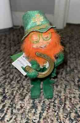 New With Tag 75th Anniversary 2010 Annalee Leprechaun Figure Holding Horseshoe