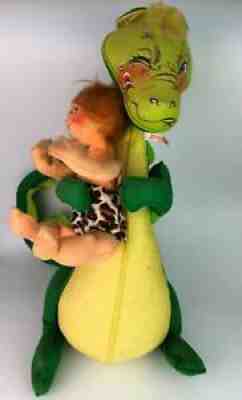 Vintage 1980 Annalee 21" Tall Dragon with Bush Boy