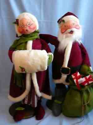 Annalee 30" 1987 Mr. & Mrs. Victorian Santa Pair #6892/6894 New Old Stock MINT!