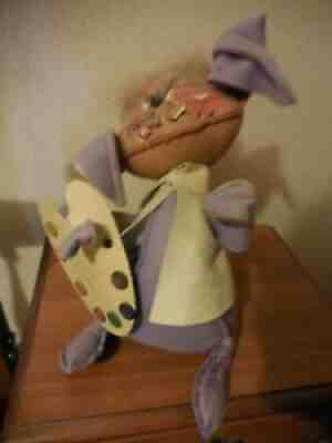 Vintage 1966 Annalee Purple Rabbit Painter Diana's Palette - RARE Amazing!!