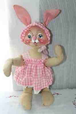 Vintage Annalee Mobiletee 1971 Large Bunny Rabbit 21"" Free Standing Easter pink