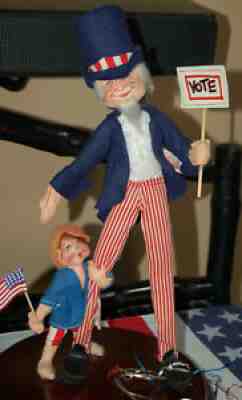 Annalee UNCLE SAM Doll Society Folk Hero Series #750 Limited Ed 1992 Signed
