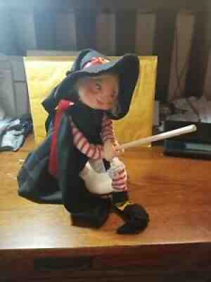 Annalee Flying Witch On Broom and Cloud 1991