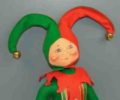 Vintage ANNALEE 1997 Jester CHRISTMAS ELF Doll LOT R