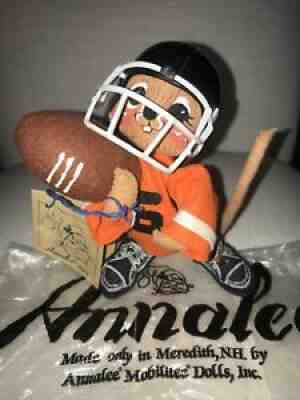 Rare Vintage 1994 Annalee 7" Football Mouse #2027 BNWT Never Used Or Displayed