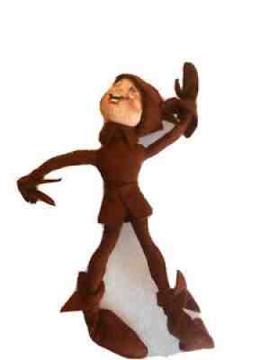 Vintage Annalee Lee Doll Halloween Autumn Fall Brown Elf Brownie 1957